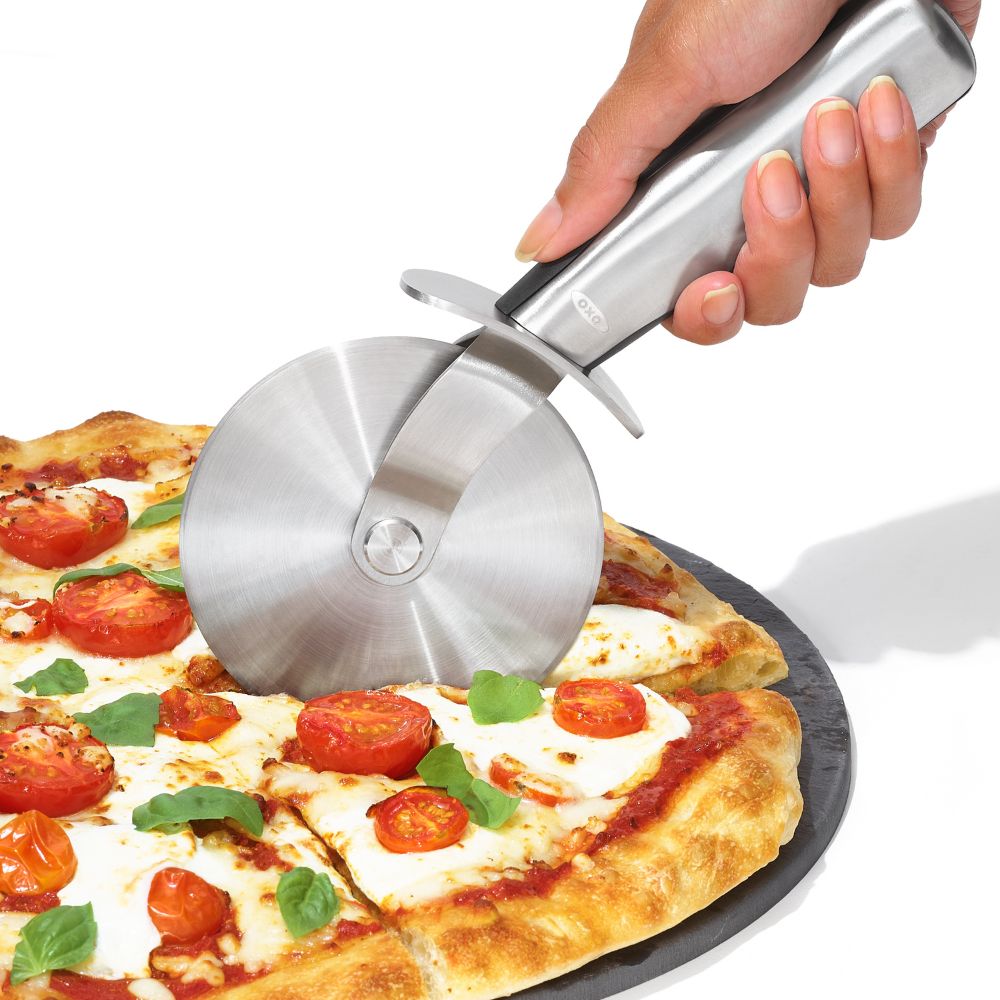 Pizzames STEEL 10 cm, zilver, roestvrij staal, OXO
