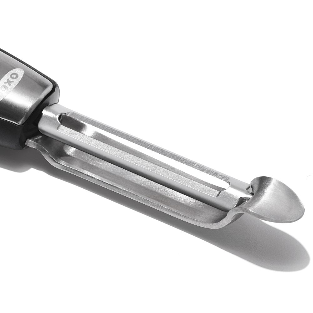 Dunschiller STEEL 19 cm, draaibaar, zilver, roestvrij staal, OXO