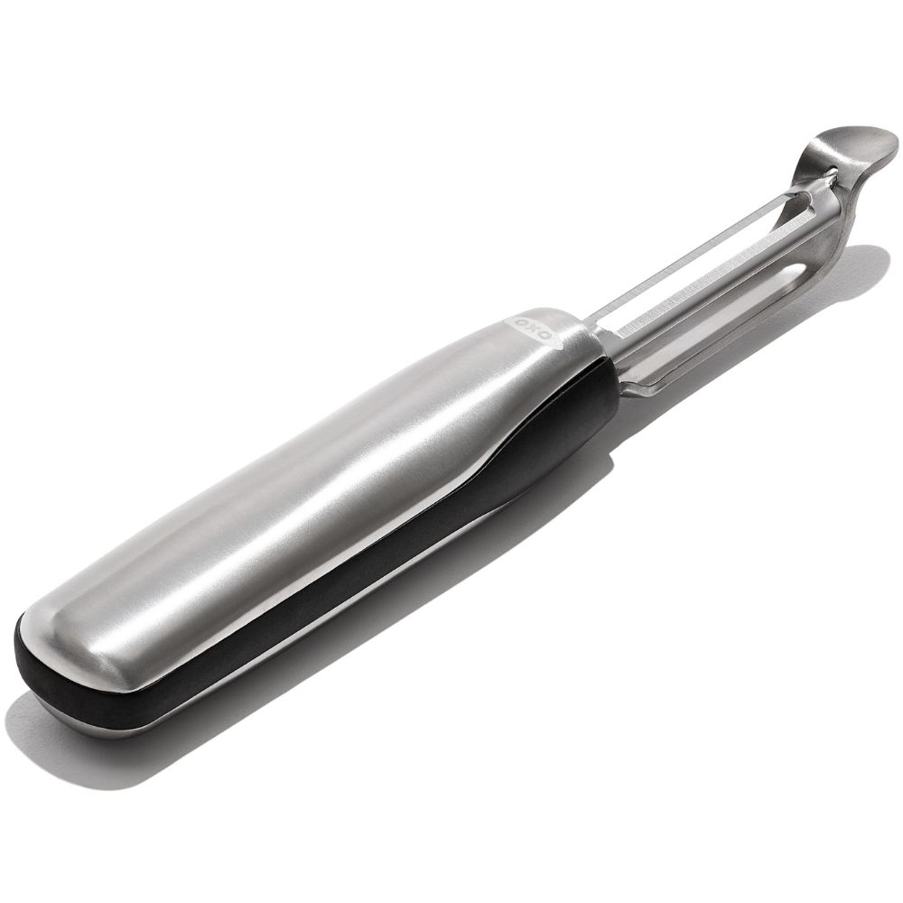 Dunschiller STEEL 19 cm, draaibaar, zilver, roestvrij staal, OXO