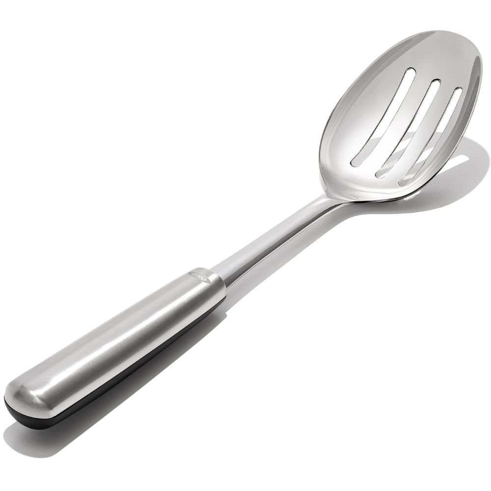 Gaatjeslepel STEEL 32 cm, zilver, roestvrij staal, OXO