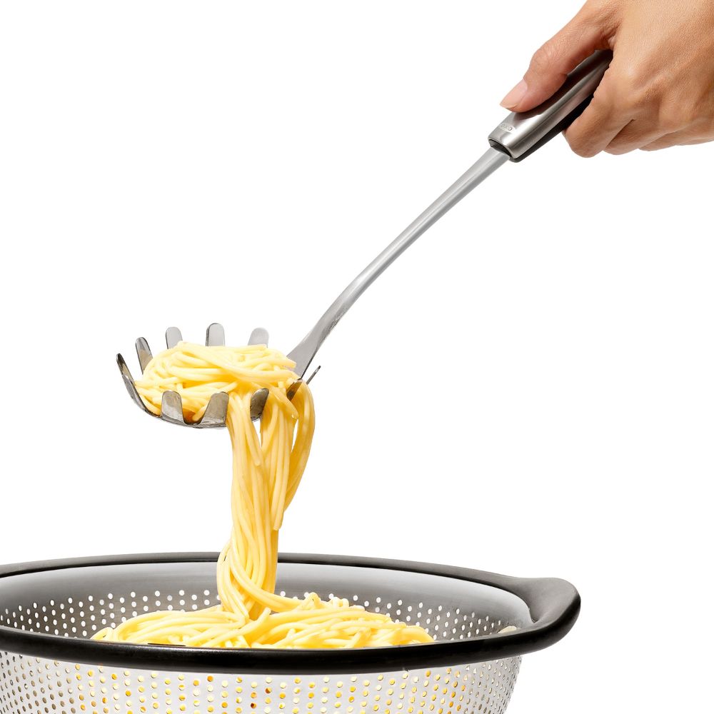 Spaghetti-lepel STEEL 32 cm, zilver, roestvrij staal, OXO