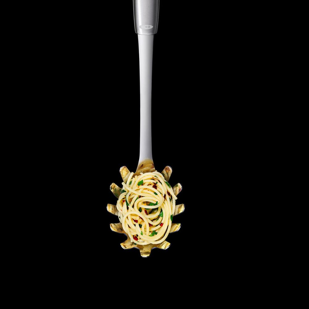 Spaghetti-lepel STEEL 32 cm, zilver, roestvrij staal, OXO