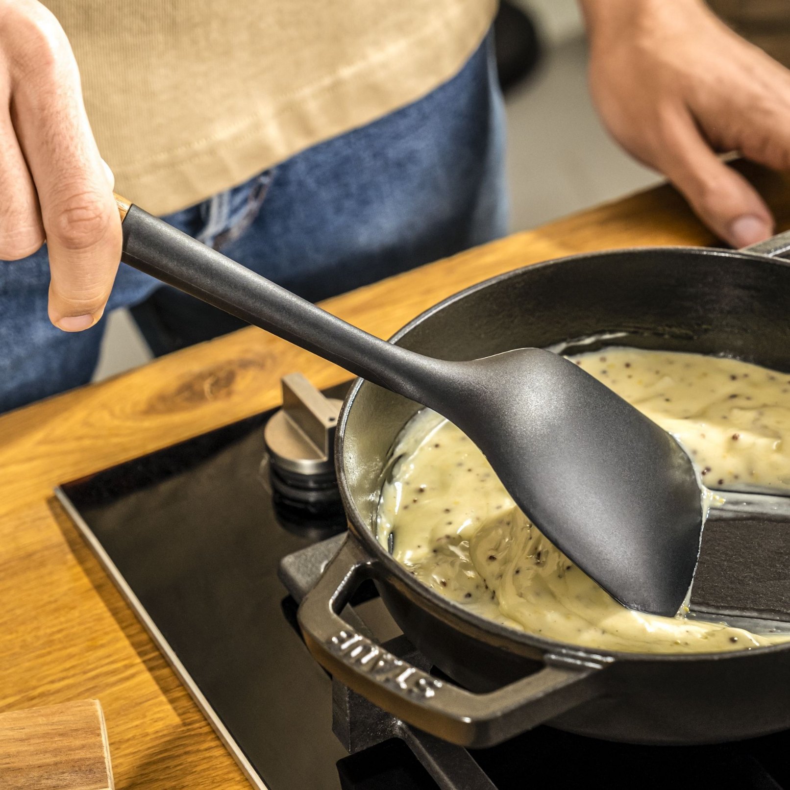 Bakspaan 31 cm, bruin, silicone, Staub