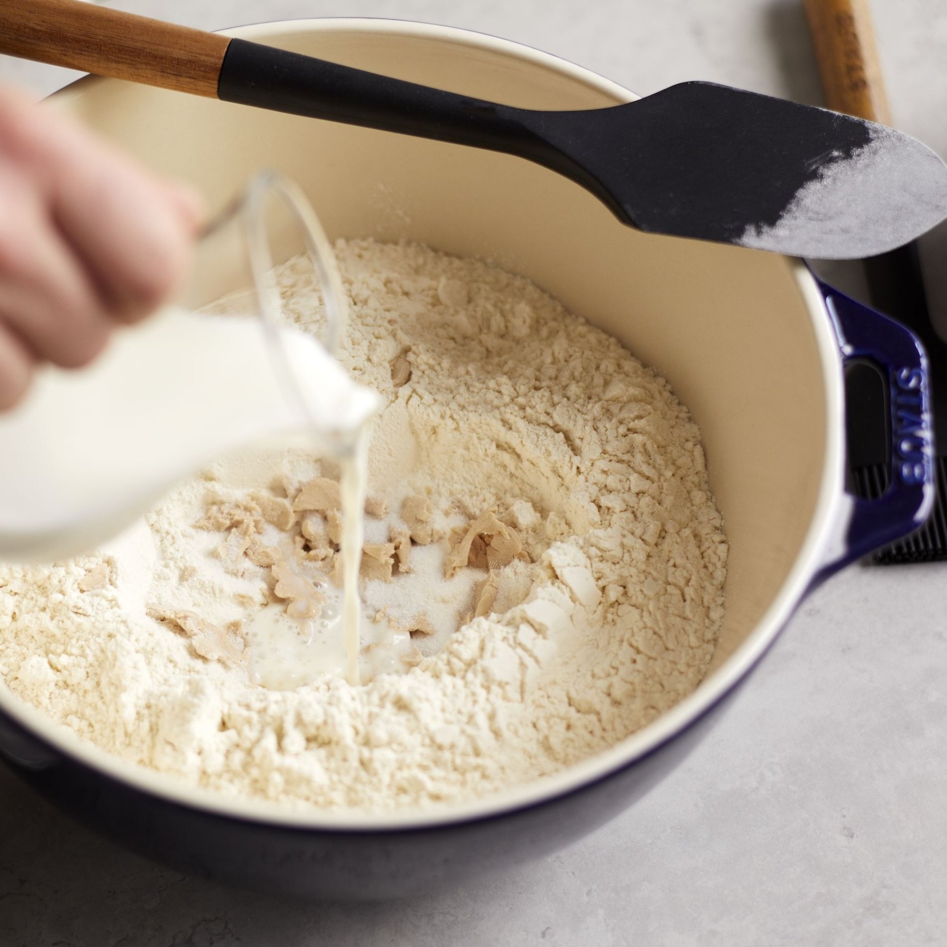 Spatel 30 cm, bruin, silicone, Staub
