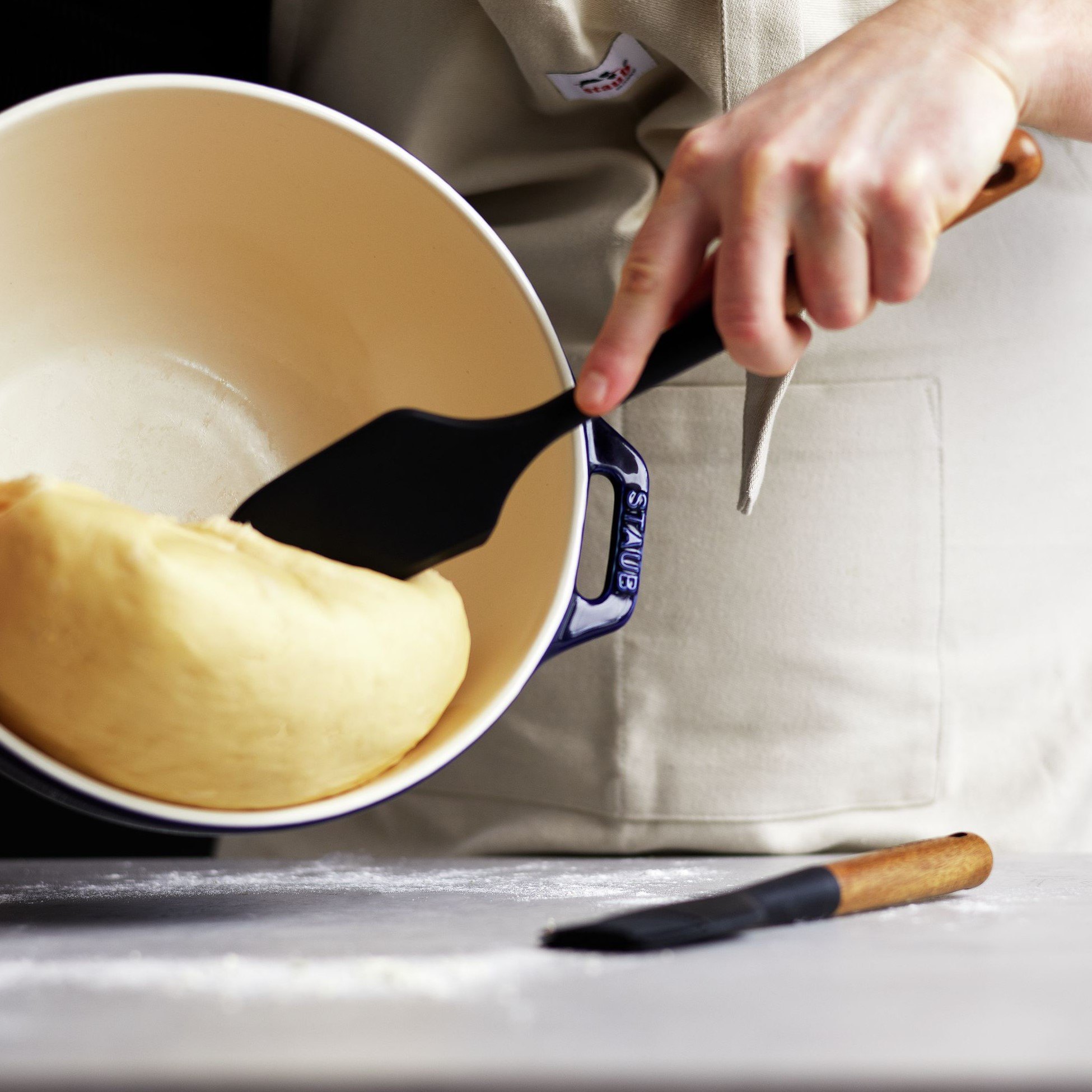 Spatel 30 cm, bruin, silicone, Staub