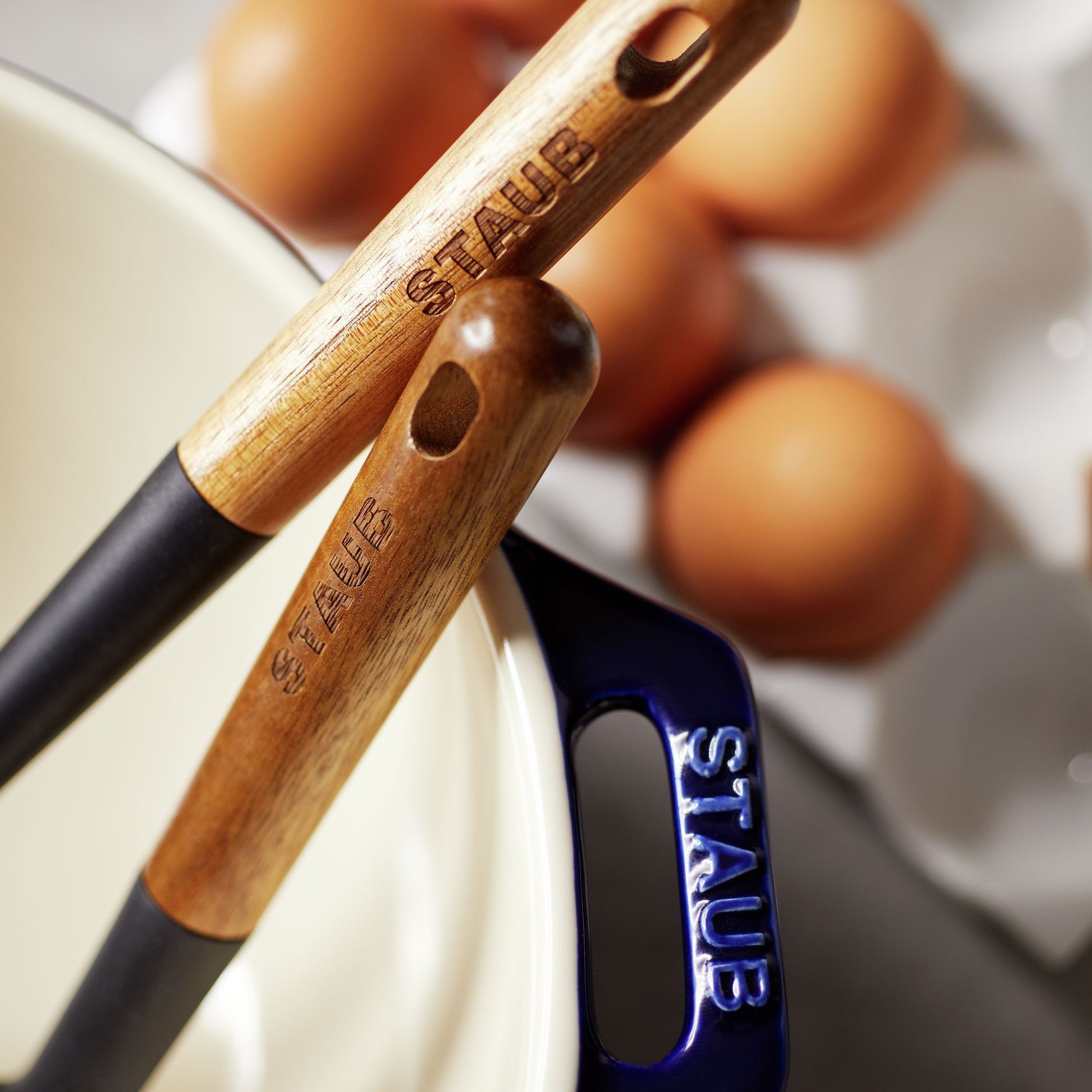 Spatel 30 cm, bruin, silicone, Staub