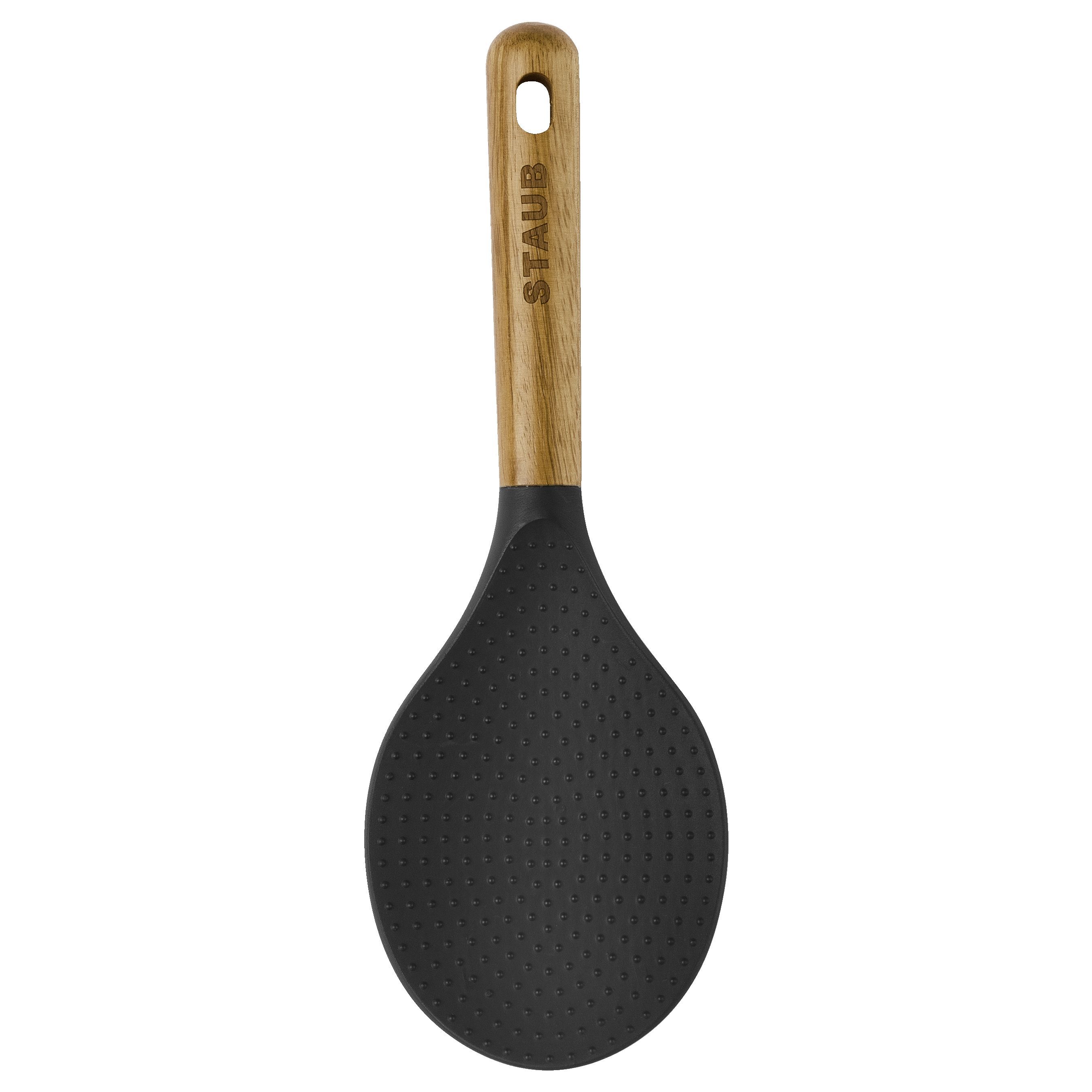 Pollepel 22 cm, voor rijst, bruin, siliconen, Staub
