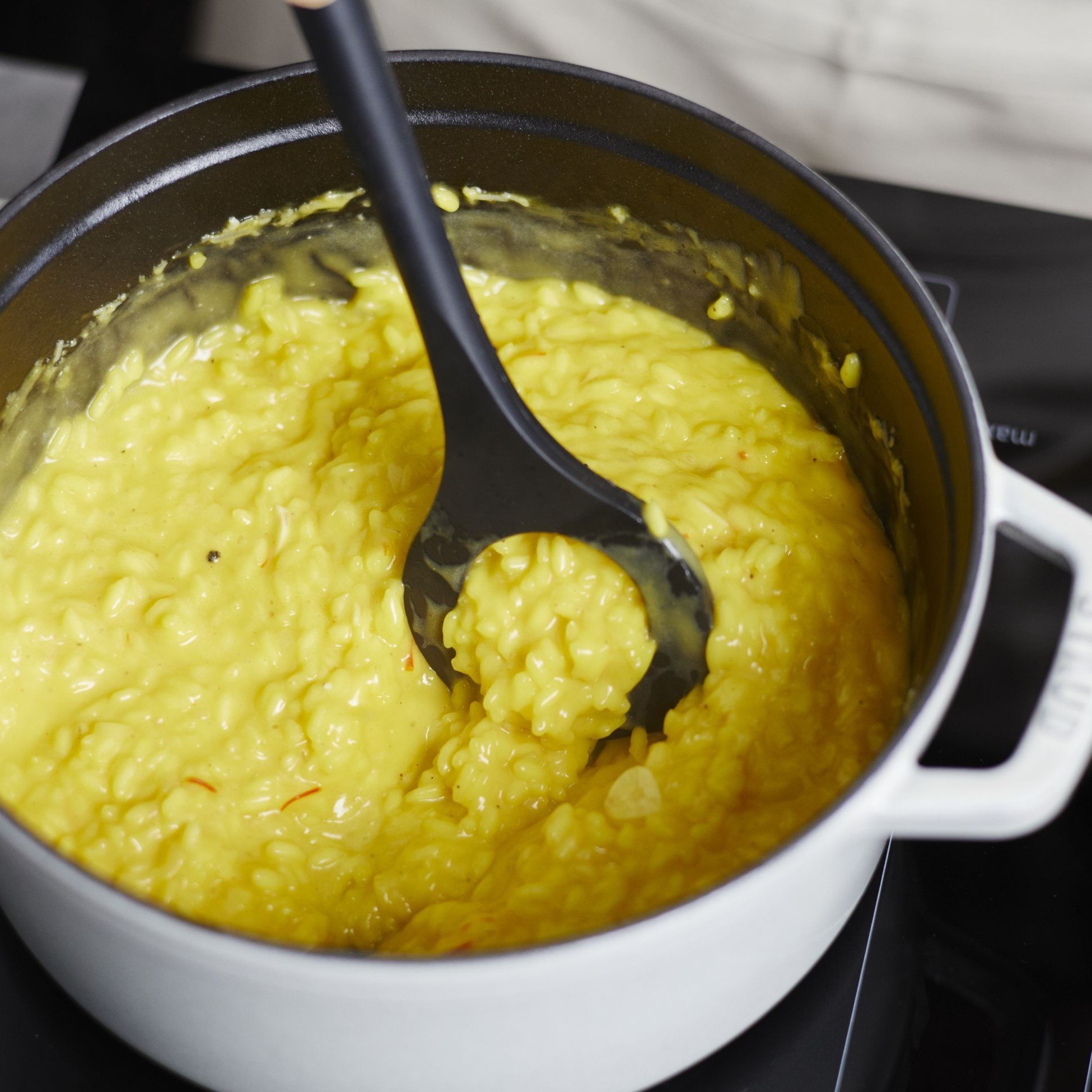 Risottolepel 31 cm, voor risotto, bruin, siliconen, Staub