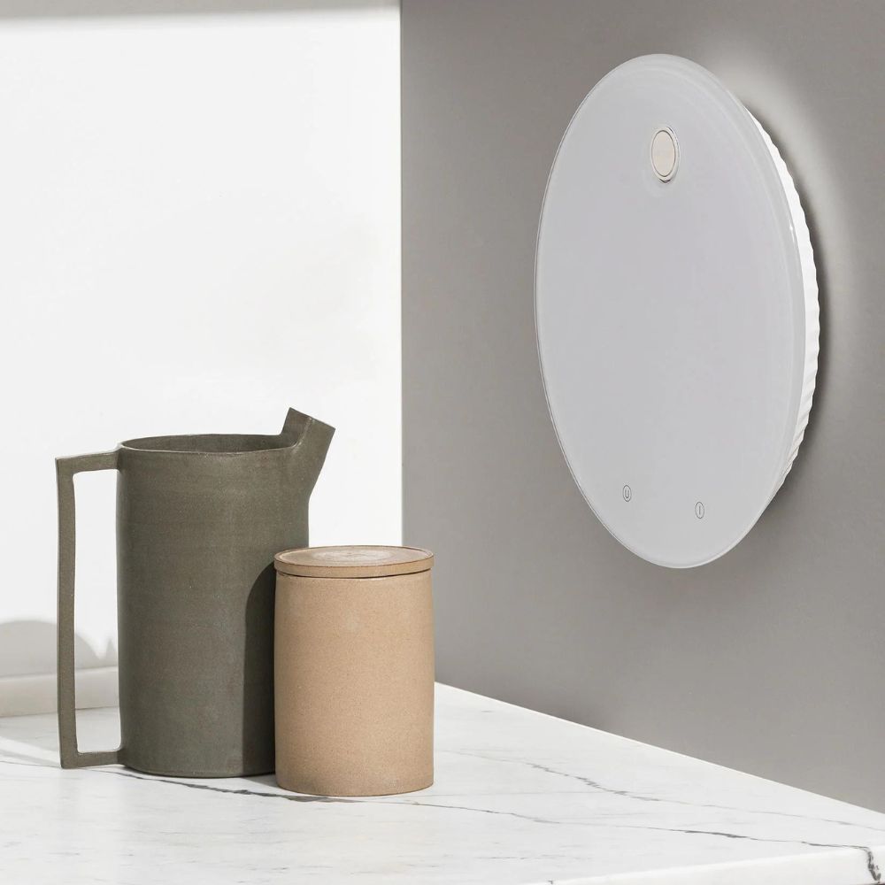 Digitale keukenweegschaal PLISSÉ 27 cm, wit, kunststof, Alessi