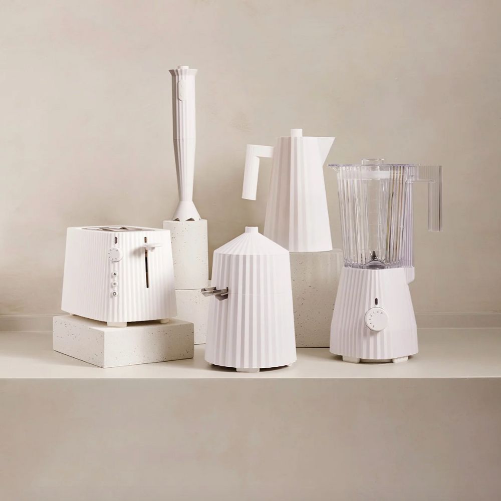 Digitale keukenweegschaal PLISSÉ 27 cm, wit, kunststof, Alessi