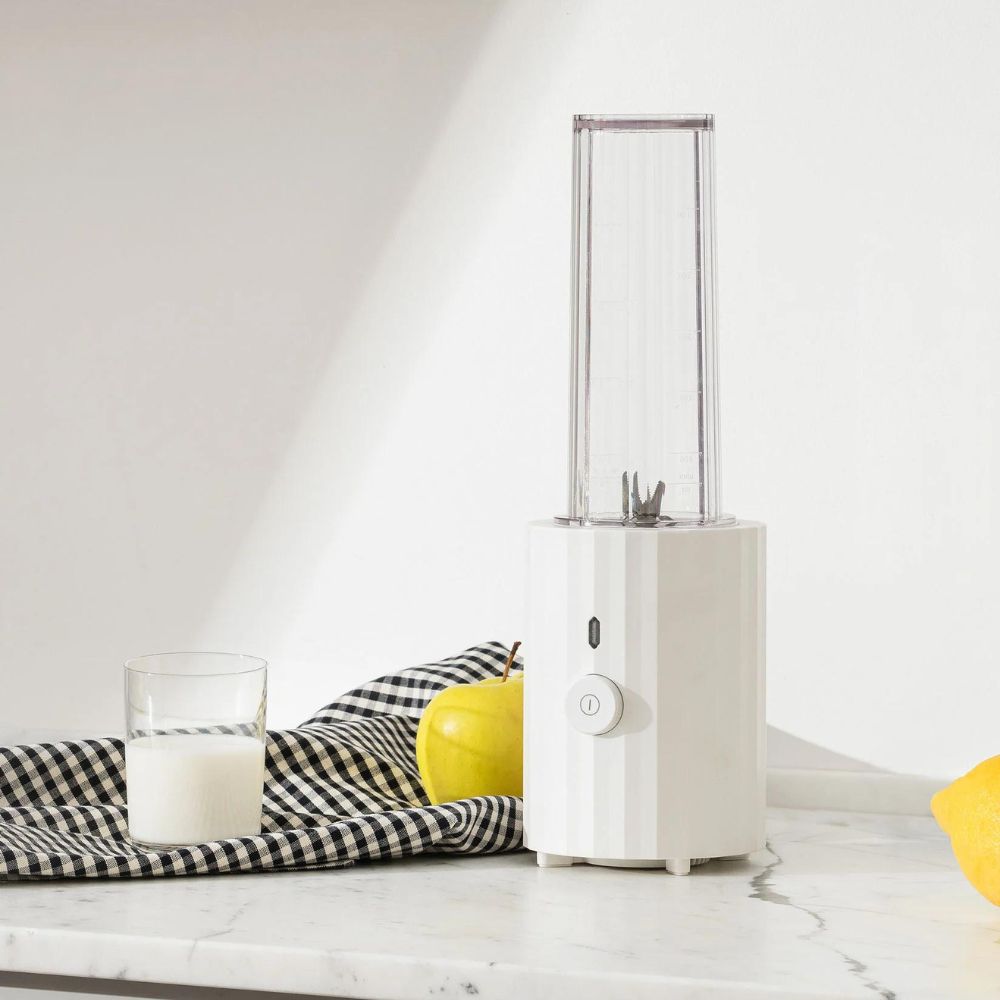 Smoothieblender PLISSÉ 550 ml, zwart, kunststof, Alessi