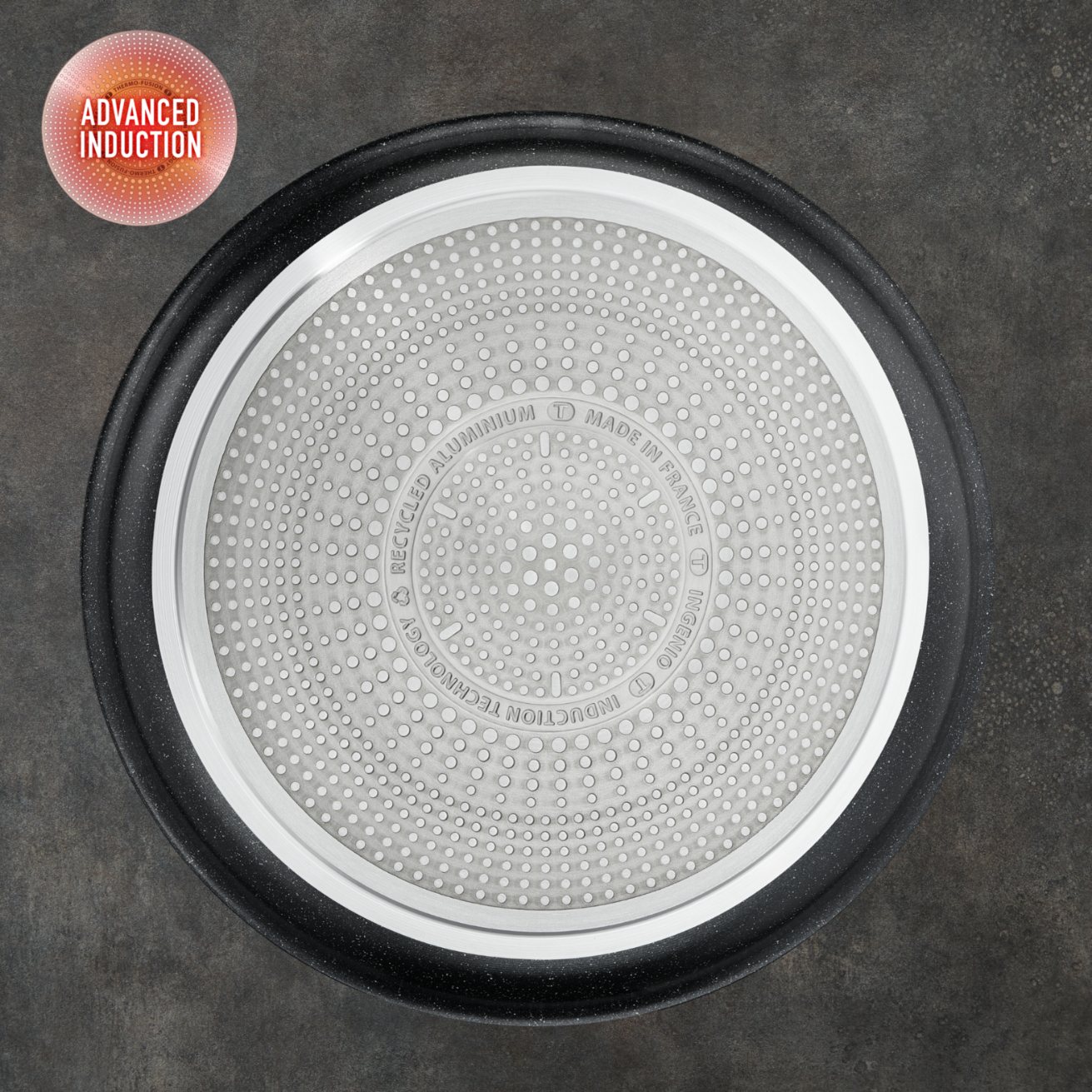 Pannenset INGENIO BLACK STONE L3998702, 7-delig, zwart, aluminium, Tefal