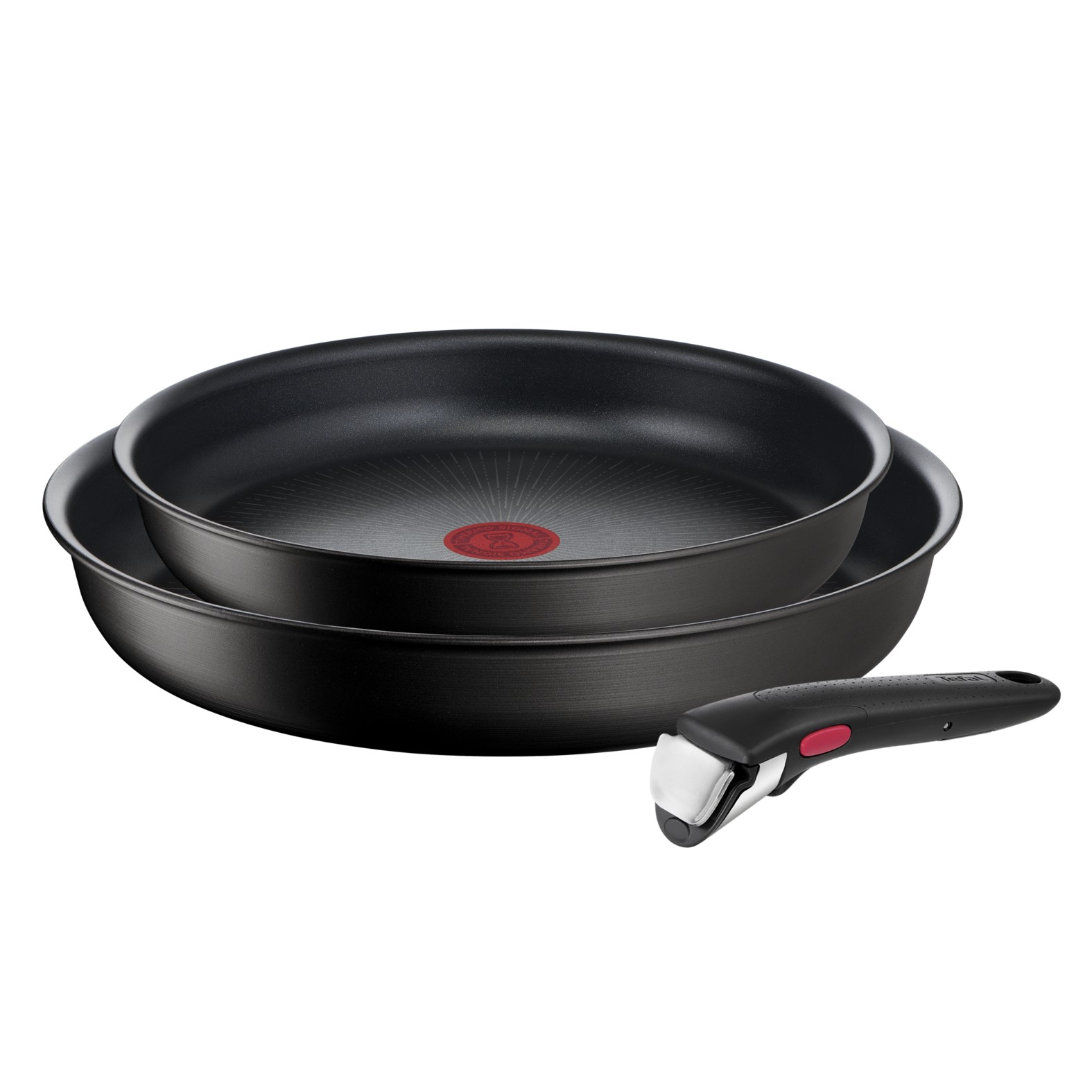 Pannenset INGENIO ECO RESIST L3979102, 3-delig, zwart, aluminium, Tefal