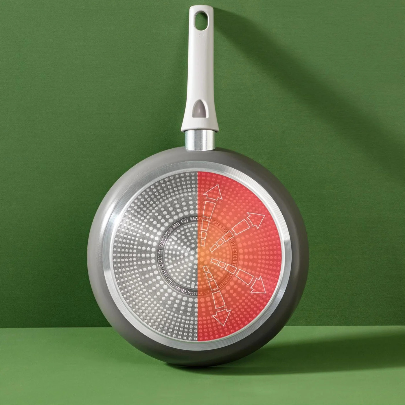 Koekenpannenset RENEW ON C4279132, set van 3, grijs, aluminium, Tefal
