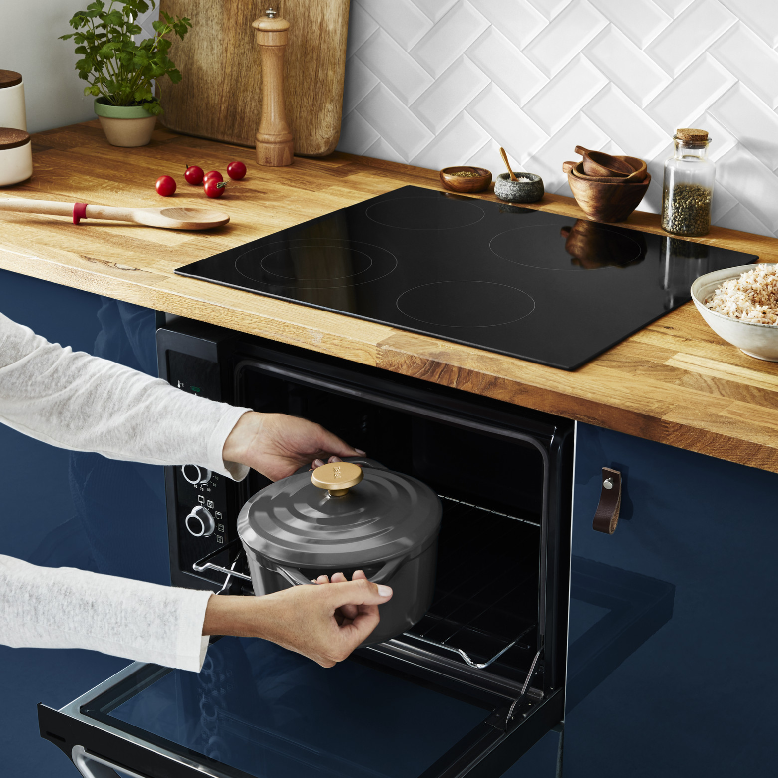 Braadpan AIR E2554455 20 cm, 3,1 l, zwart, aluminium, Tefal