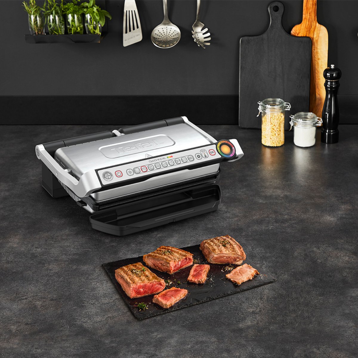 Contactgrill OPTIGRILL+ XL GC724D12 2000 W, met ovenschaal, Tefal