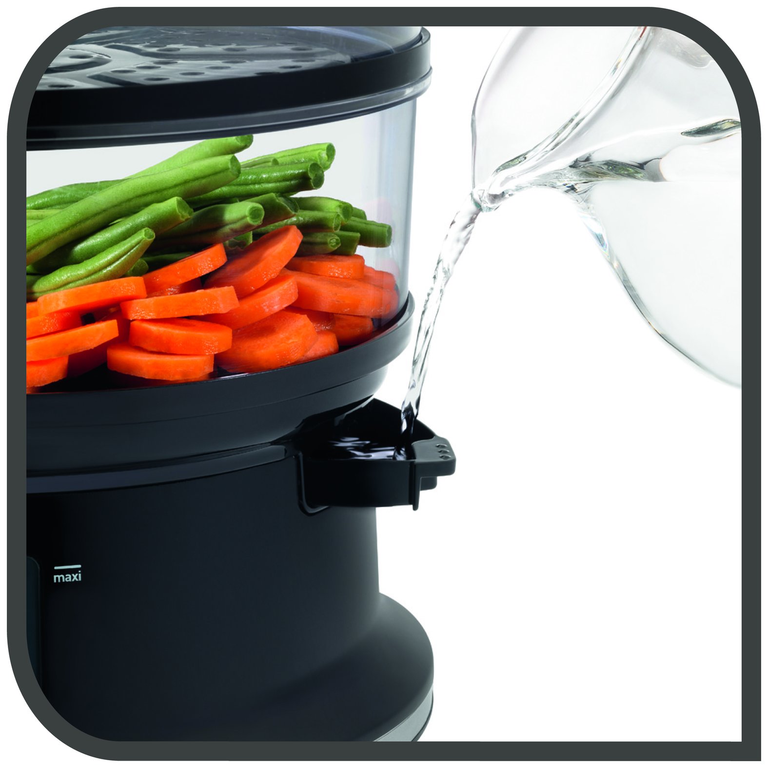 Stoomkoker CONVENIENT SERIES VC140131 6 l, zwart, Tefal