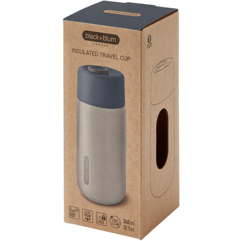 Reisbeker 340 ml, grijs, roestvrij staal, Black+Blum