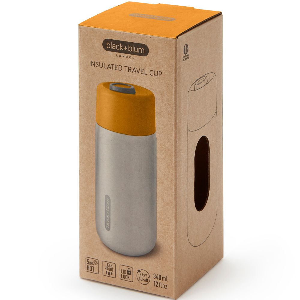 Reisbeker 340 ml, oranje, roestvrij staal, Black+Blum