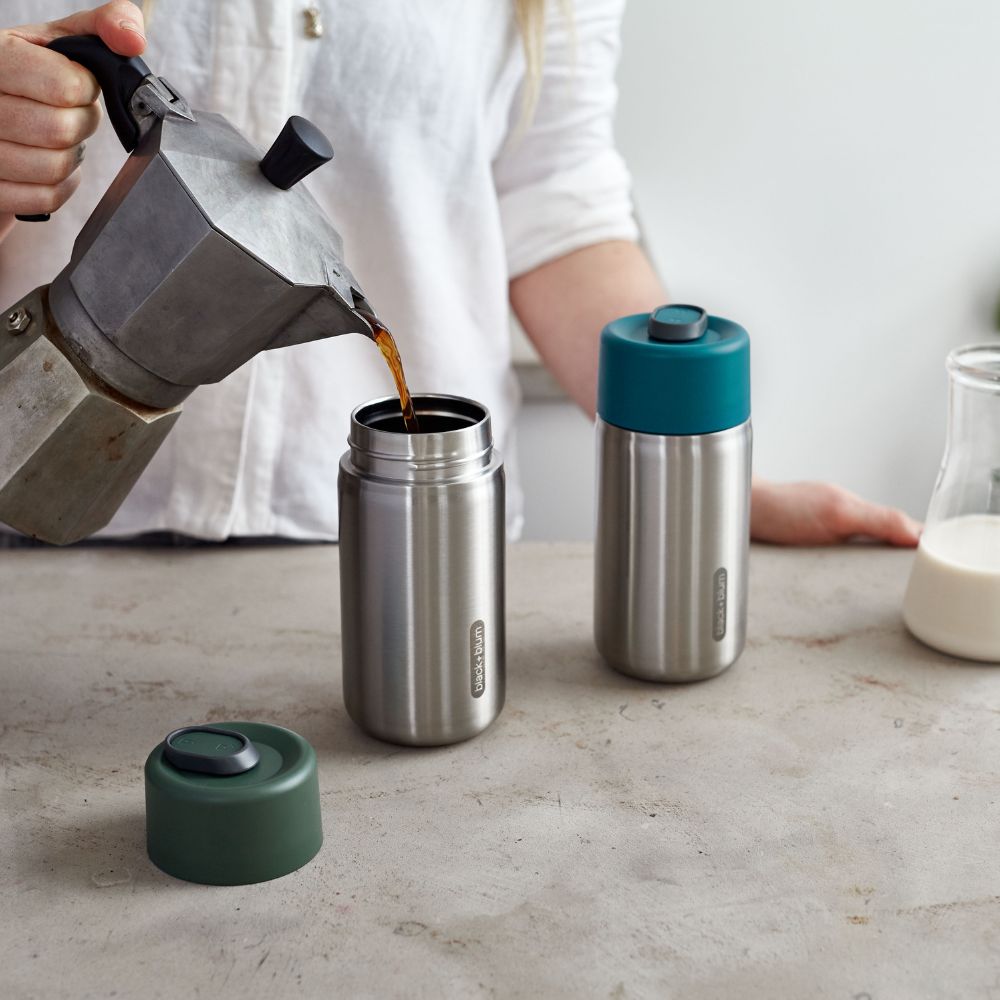 Reisbeker 340 ml, olijf, roestvrij staal, Black+Blum