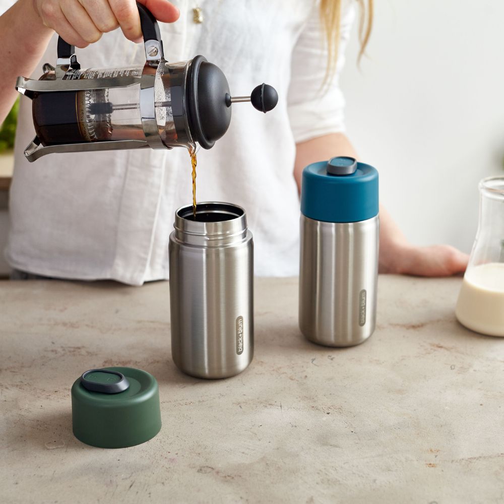Reisbeker 340 ml, olijf, roestvrij staal, Black+Blum