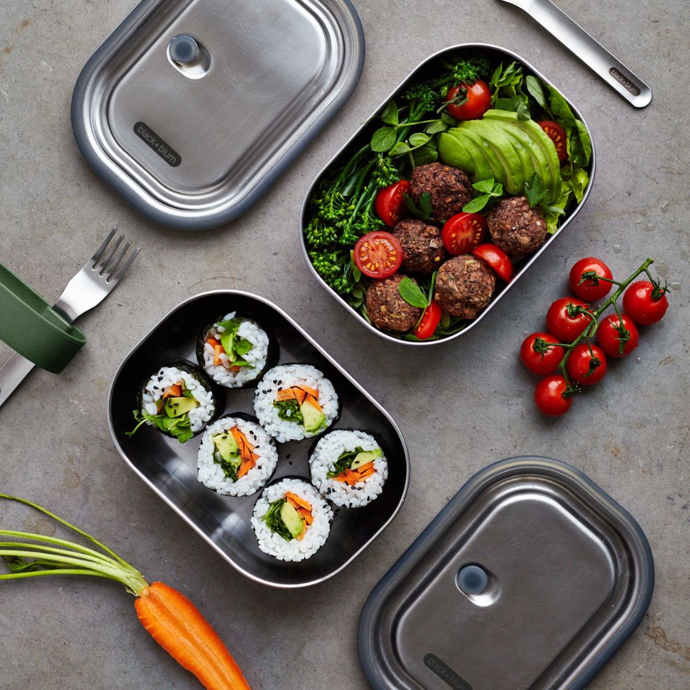 Lunchtrommel 600 ml, olijf, roestvrij staal, Black+Blum