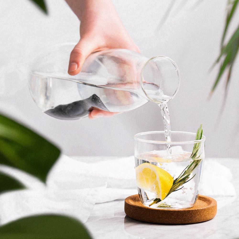 Waterkaraf EAU GOOD 800 ml, helder, glas, Black+Blum