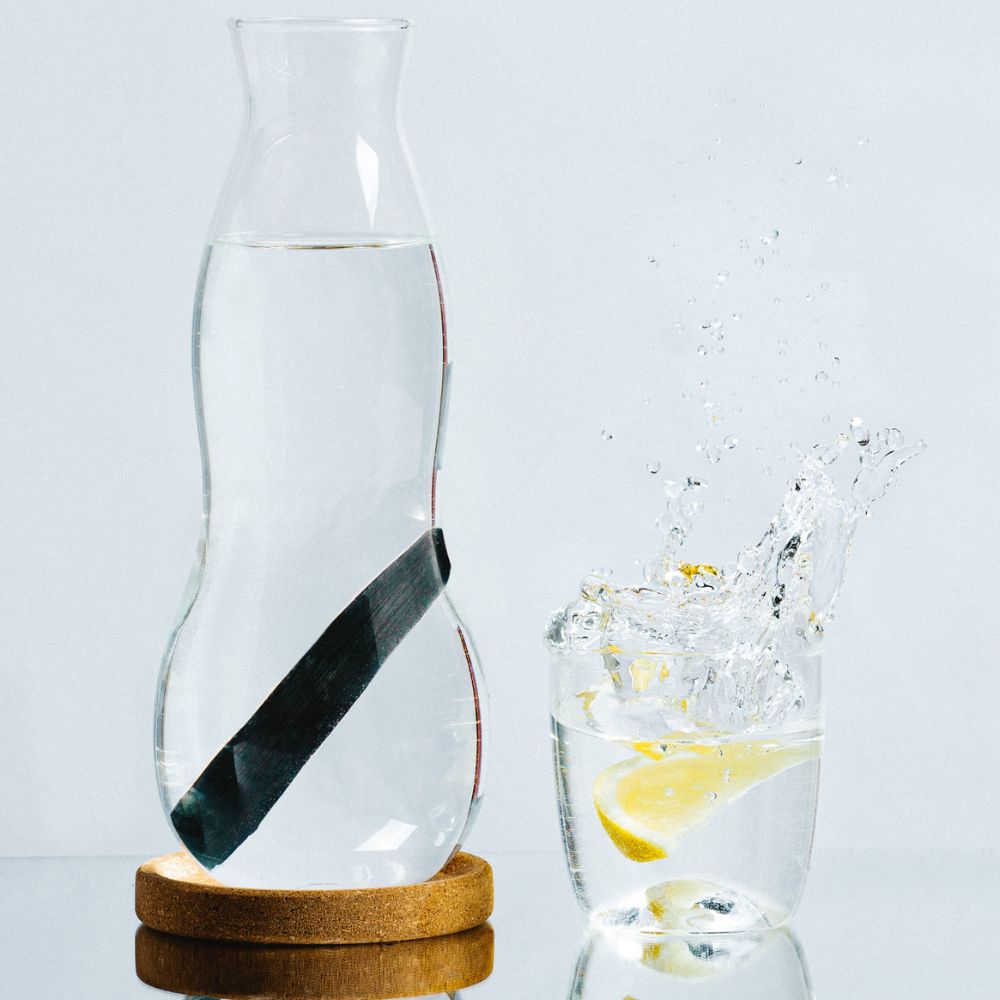 Waterkaraf EAU GOOD 800 ml, helder, glas, Black+Blum