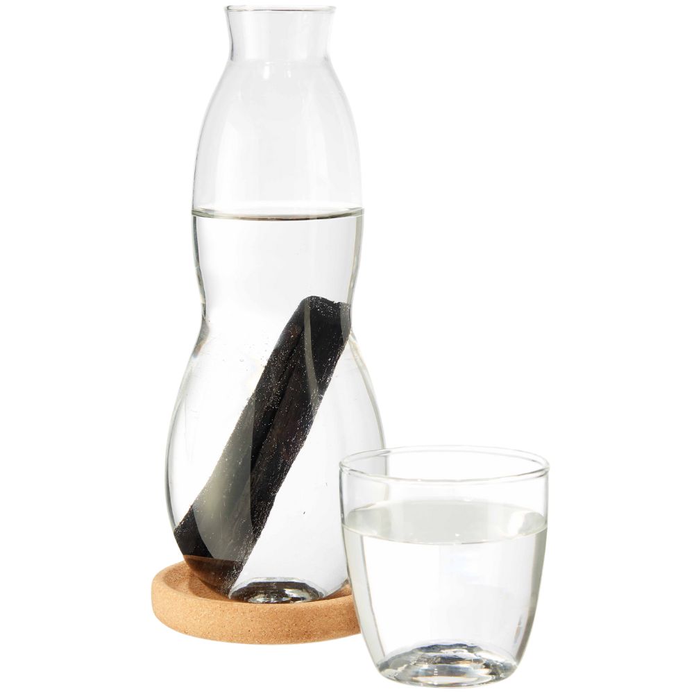 Waterkaraf EAU GOOD 800 ml, helder, glas, Black+Blum