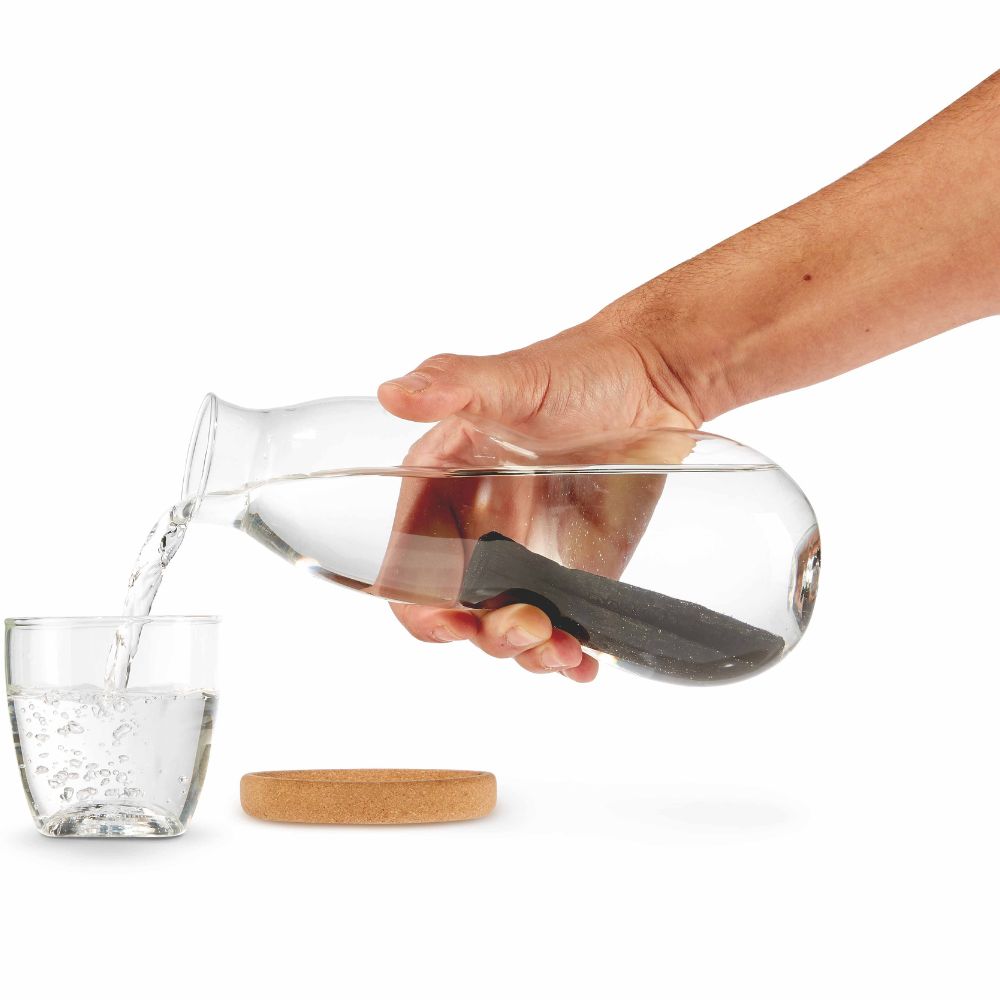 Waterkaraf EAU GOOD 800 ml, helder, glas, Black+Blum
