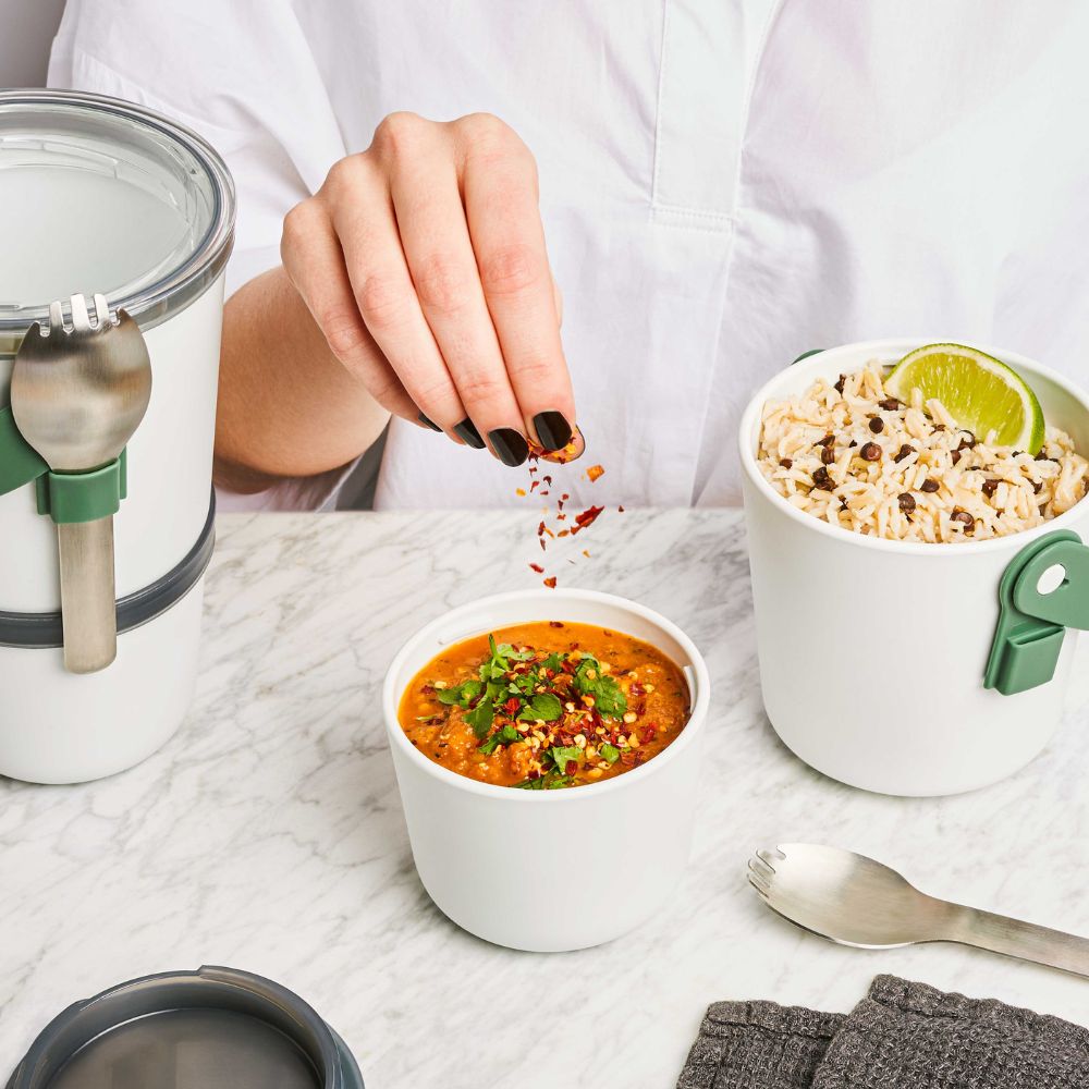 Lunchtrommel LUNCH POT 900 ml, olijf, kunststof, Black+Blum