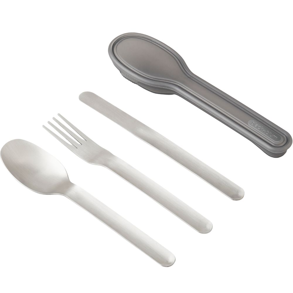 Bestekset, 3-delig, met houder, roestvrij staal, Black+Blum