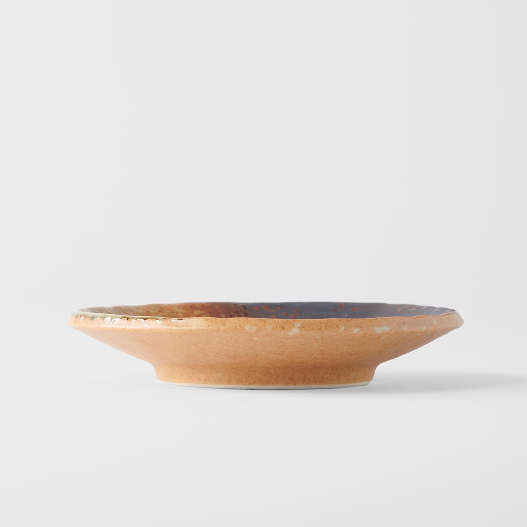 208678 2 podsalek wabi sabi 13 cm hneda keramika mij