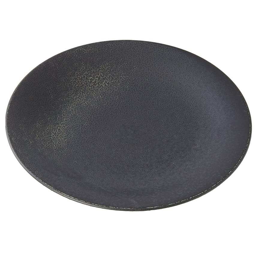 208831 jidelni talir bb black 28 cm cerna keramika mij