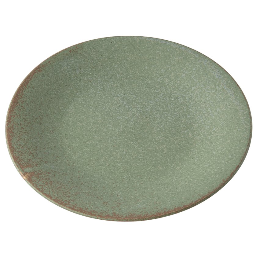 208660 jidelni talir green fade 28 cm zelena keramika mij