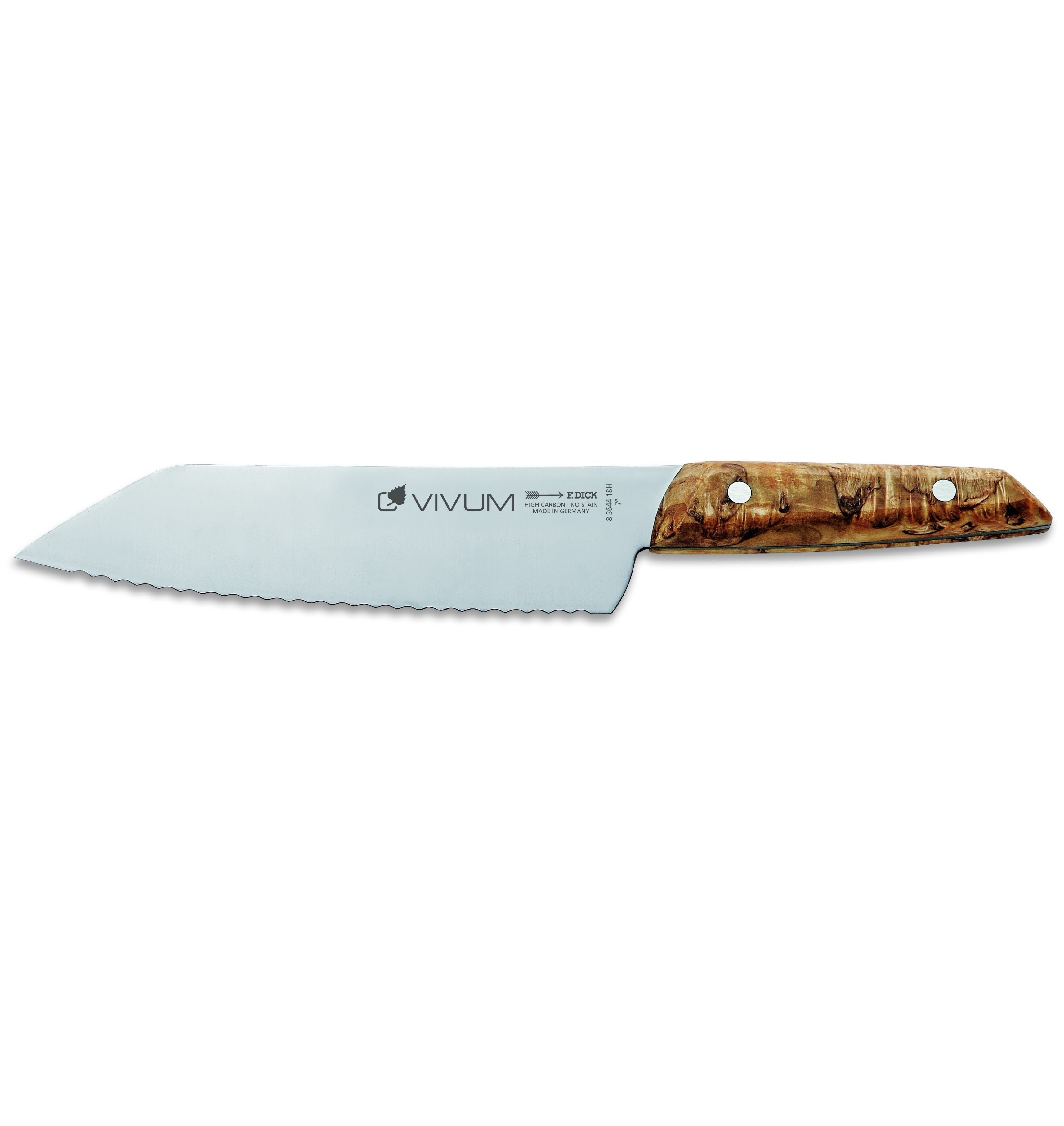 Universeel mes VIVUM 18 cm, staal, bruin, F.DICK