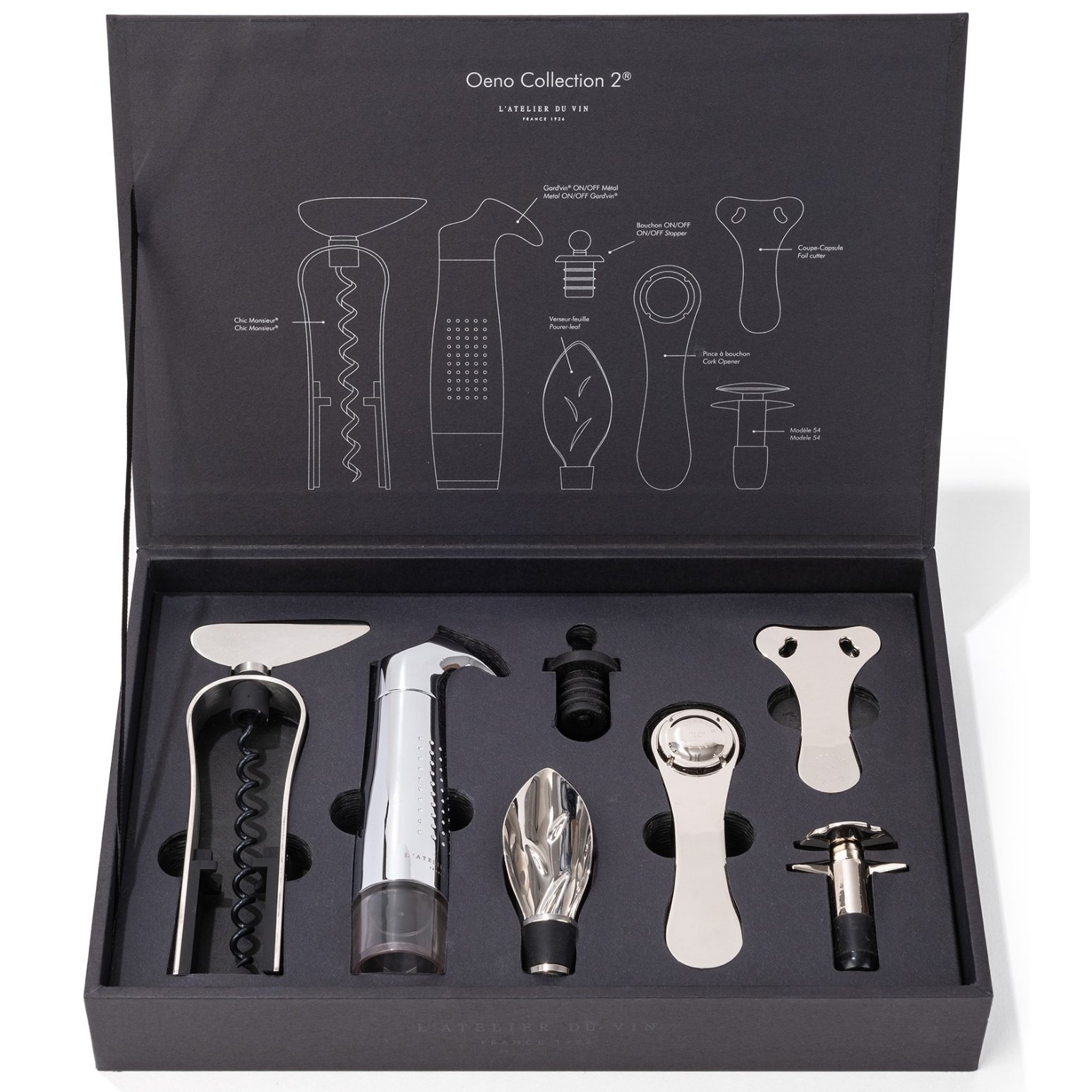 Wijnaccessoireset OENO COLLECTION 2, 7 -delig, L