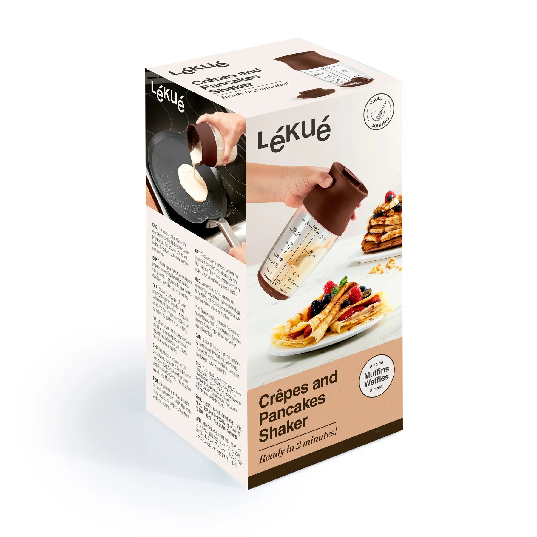 210343 9 sejkr na palacinky a livance 500 ml hneda plast lekue