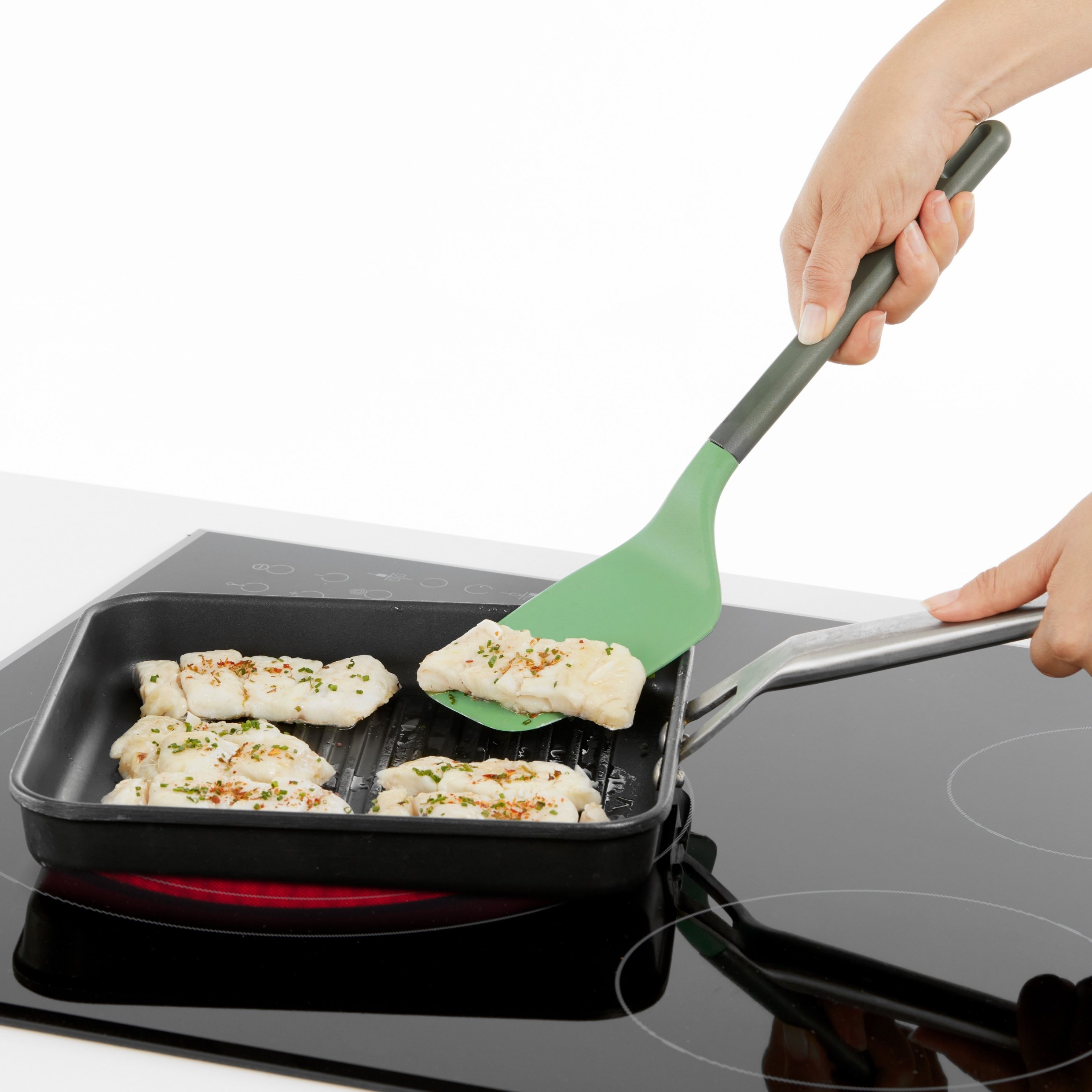 Bakspaan 36 cm, groen, silicone, Lékué