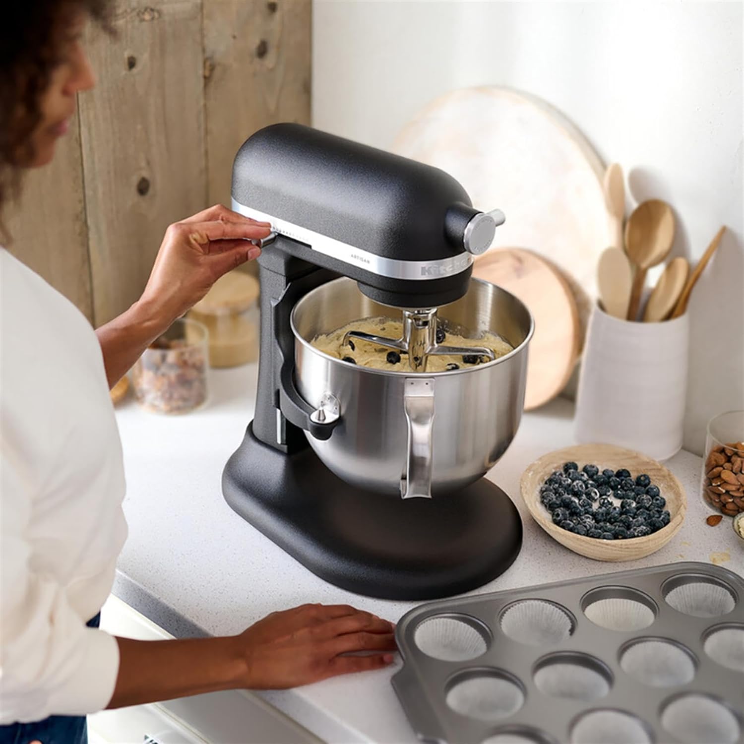 Keukenmachine ARTISAN 5KSM70SHX 6,6 l, gietijzer zwart, KitchenAid