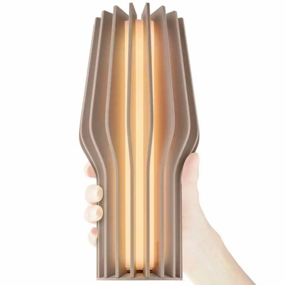 Draagbare tafellamp RADIANT 25 cm, LED, parelbeige, kunststof, Eva Solo