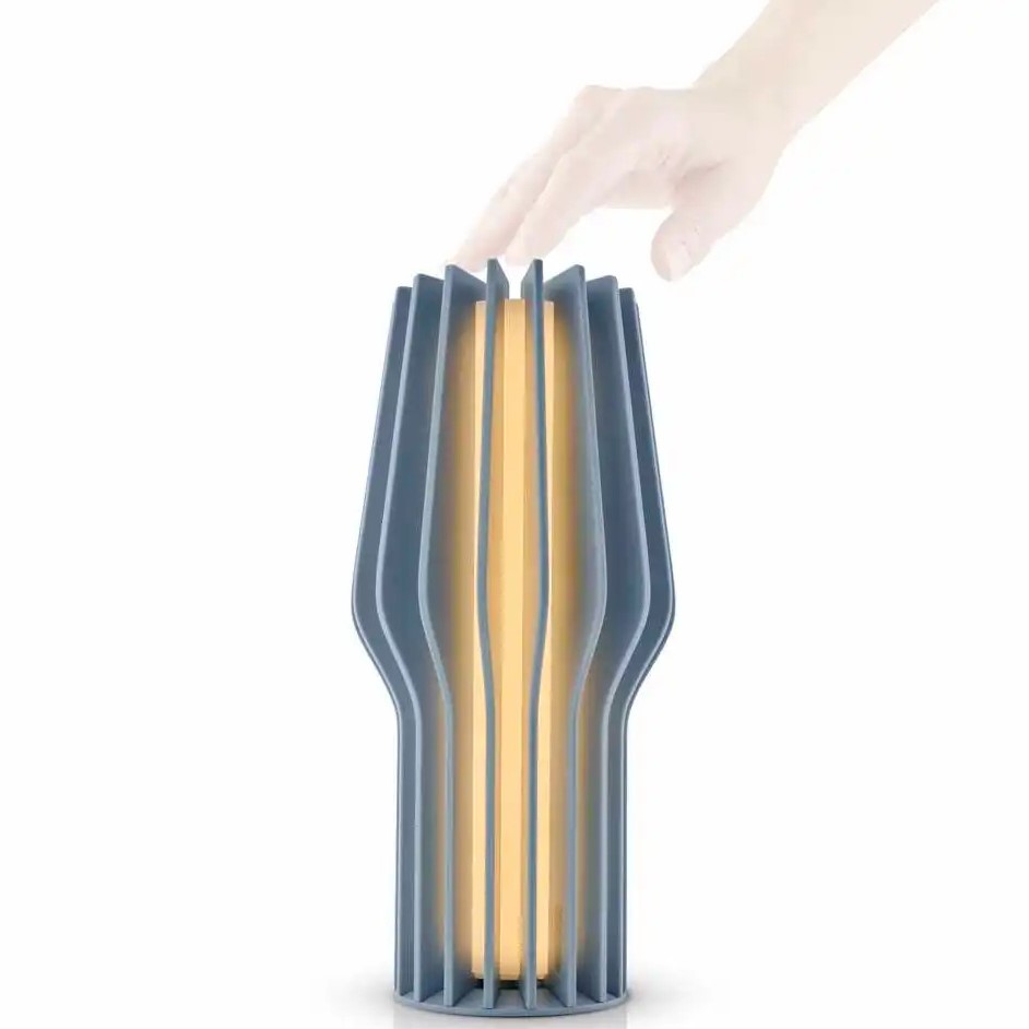 Draagbare tafellamp RADIANT 25 cm, LED, stofblauw, kunststof, Eva Solo