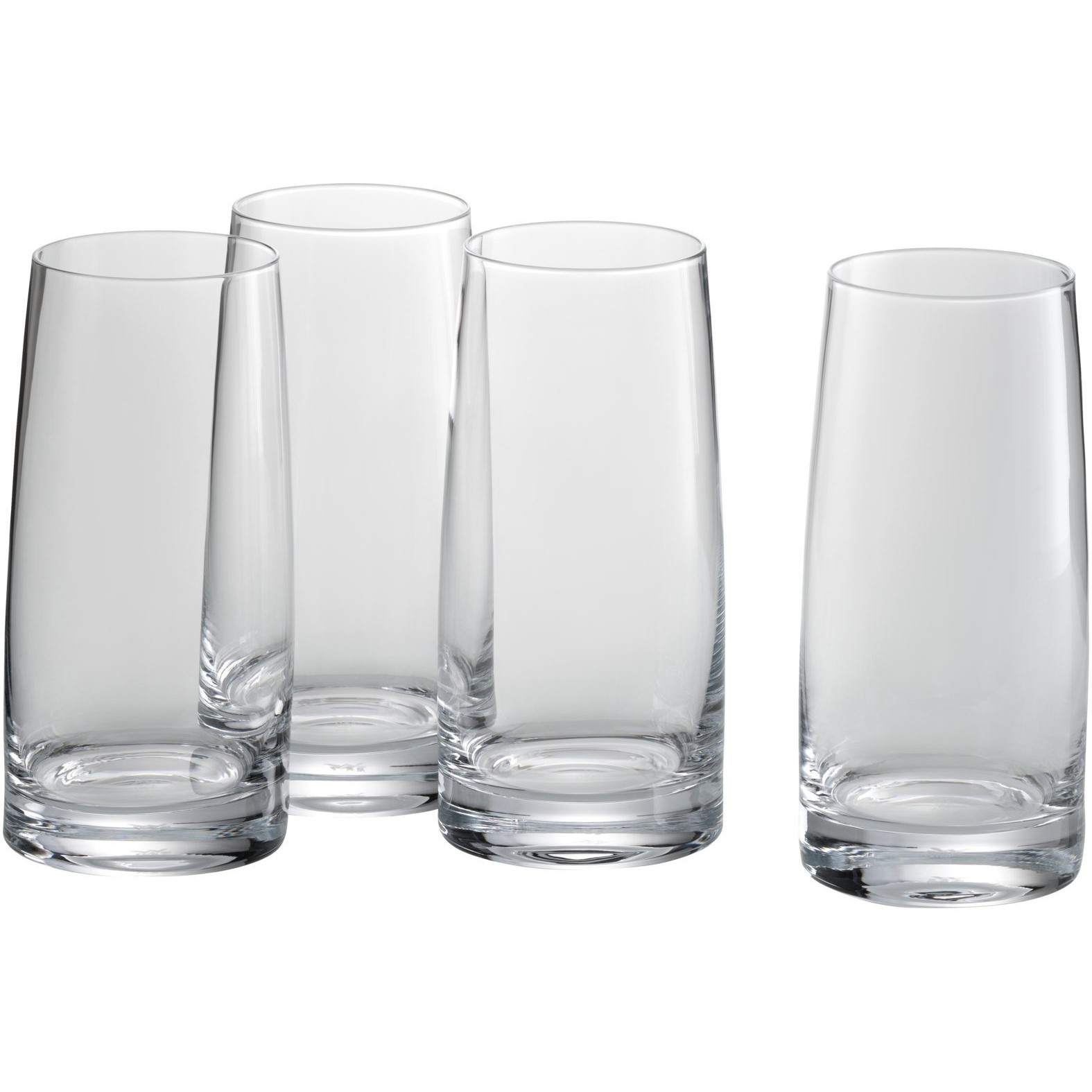 Longdrinkglazen KINEO 360 ml, set van 4 stuks, helder, glas, WMF