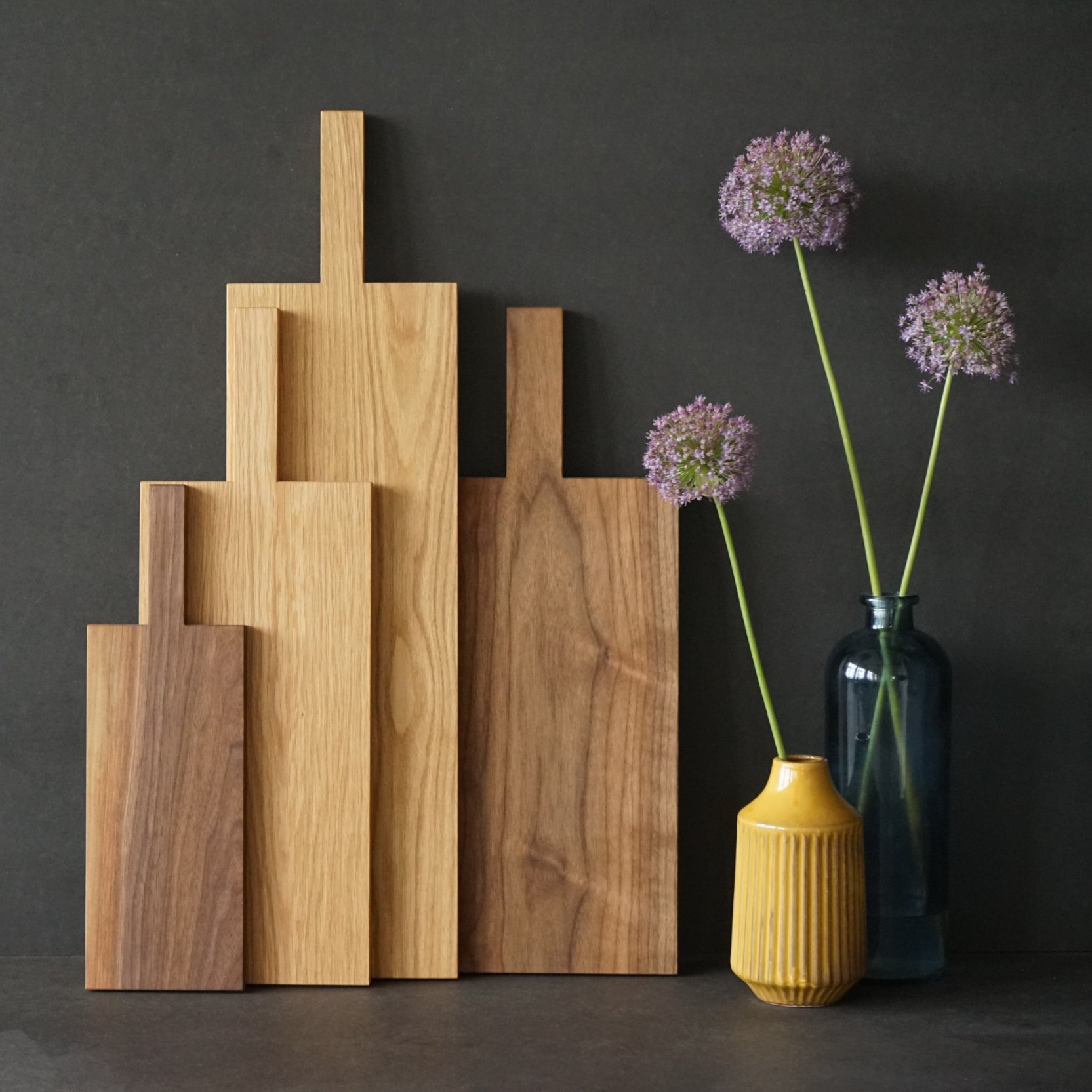 Snij- en serveerplank PURE 58 x 20 cm, walnoothout, Jack & Lucy
