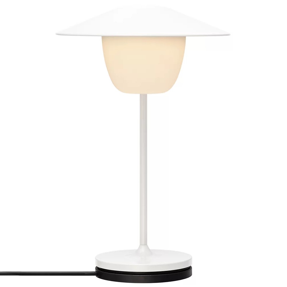 Draagbare tafellamp ANI MINI 21 cm, LED, wit, aluminium, Blomus