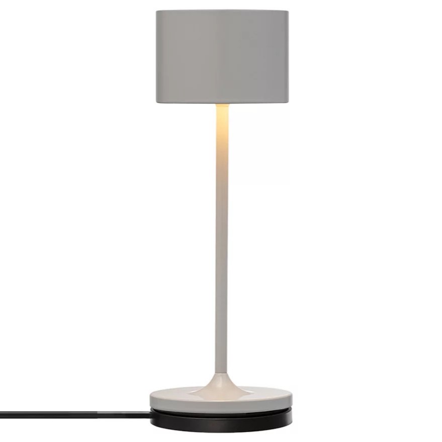 Draagbare tafellamp FAROL MINI 19,5 cm, LED, wit, satelietgrijs, Blomus