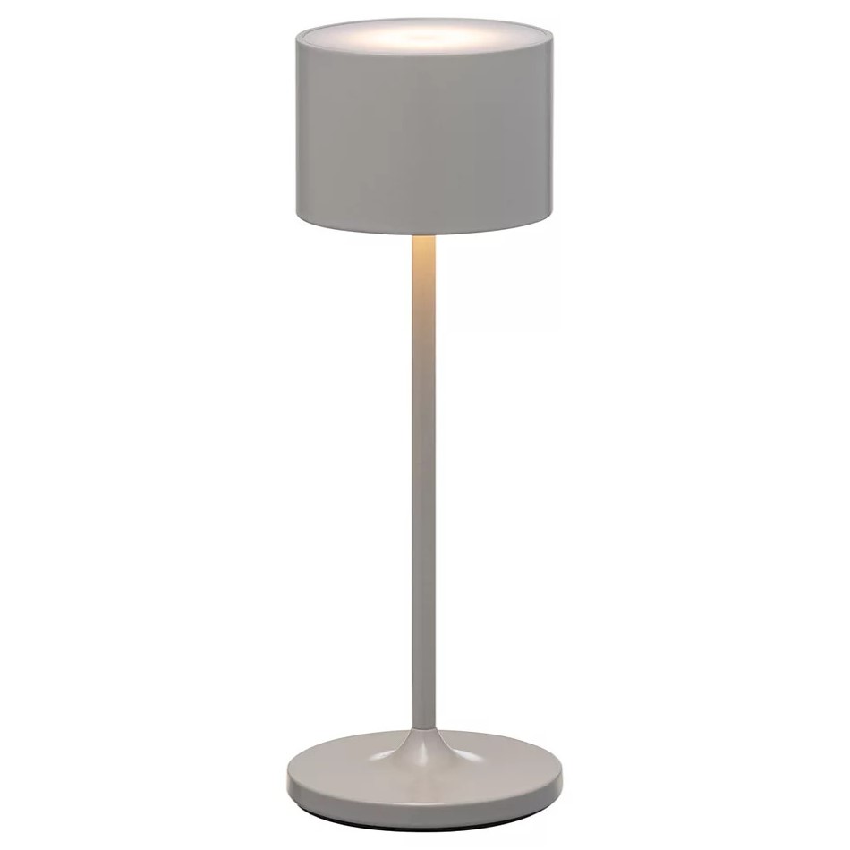 Draagbare tafellamp FAROL MINI 19,5 cm, LED, wit, satelietgrijs, Blomus