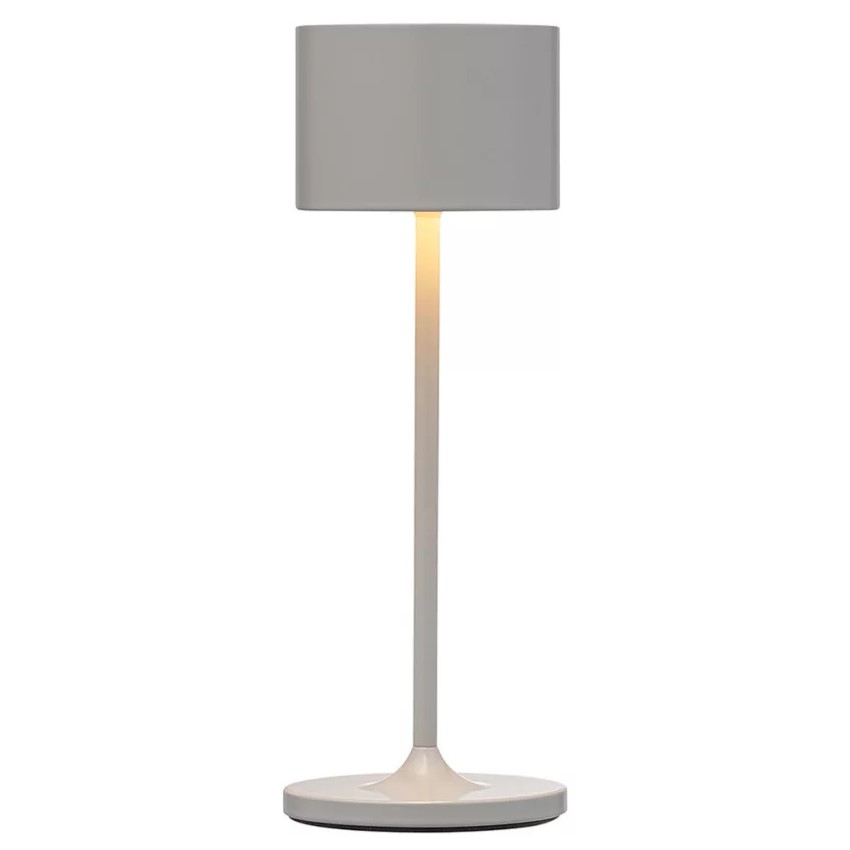 Draagbare tafellamp FAROL MINI 19,5 cm, LED, wit, satelietgrijs, Blomus