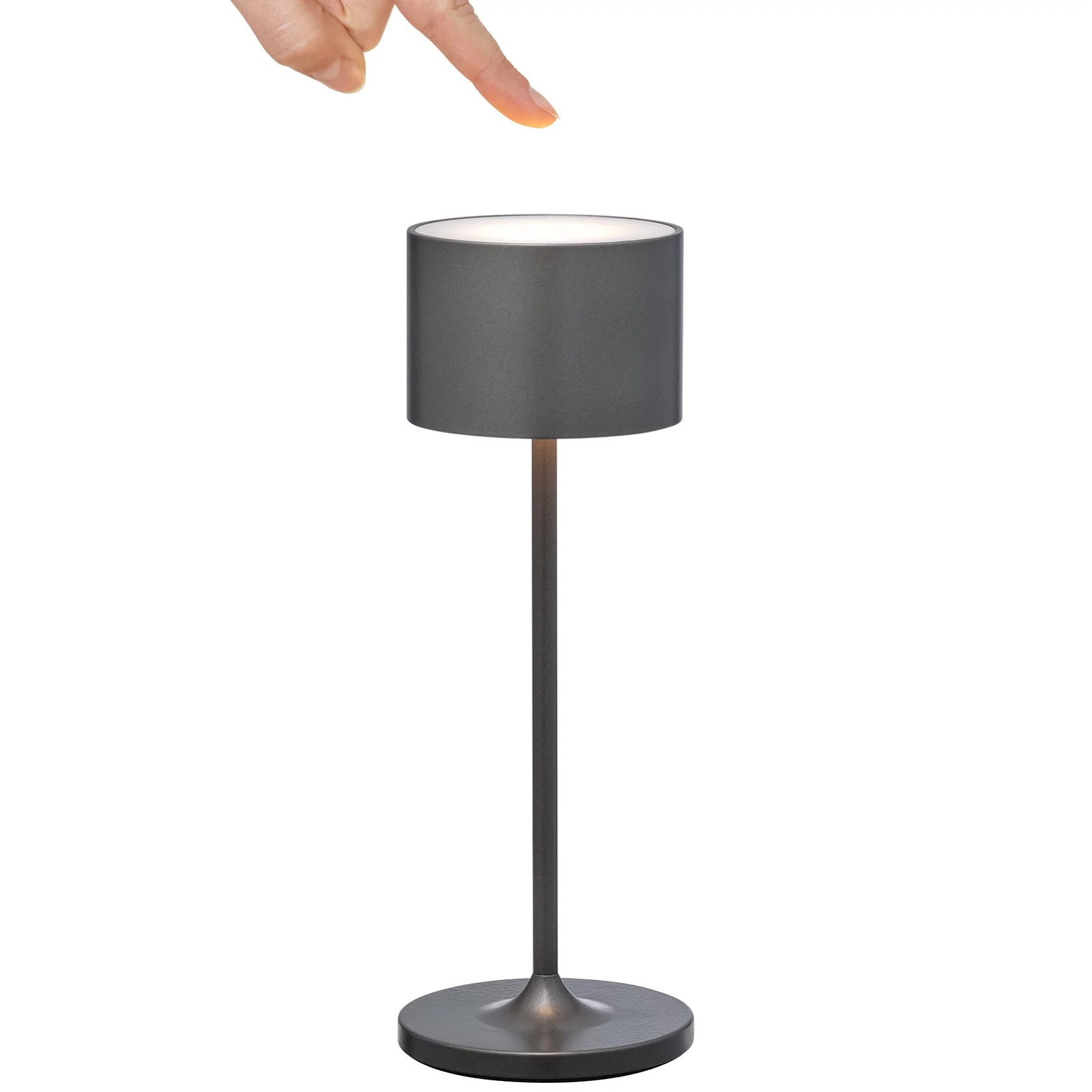 Draagbare tafellamp FAROL MINI 19,5 cm, LED, brons, aluminium, Blomus