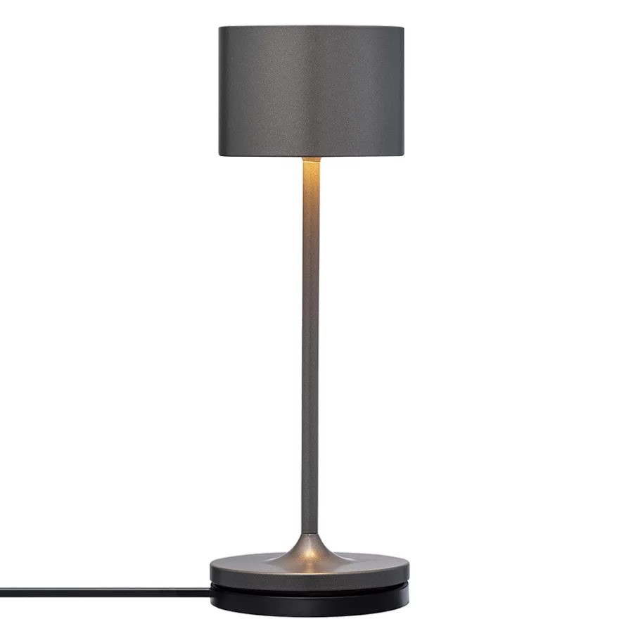 Draagbare tafellamp FAROL MINI 19,5 cm, LED, brons, aluminium, Blomus